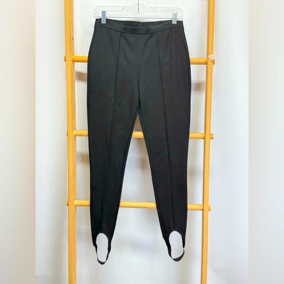 MNG Mango Black pin tucked stirrup leggings size M - Picture 1 of 13